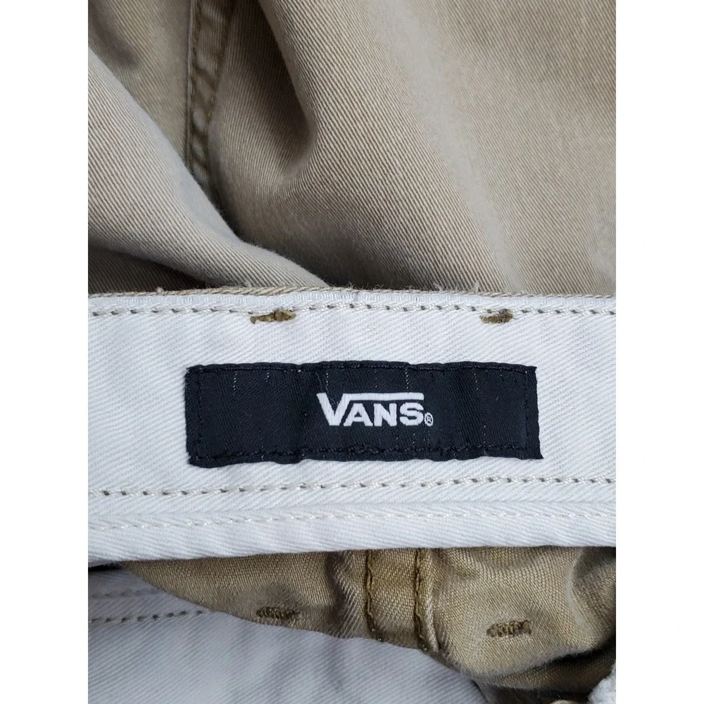 Vans Men Pants 36 Khaki Chino Twill Casual Pants Button Zipper 31